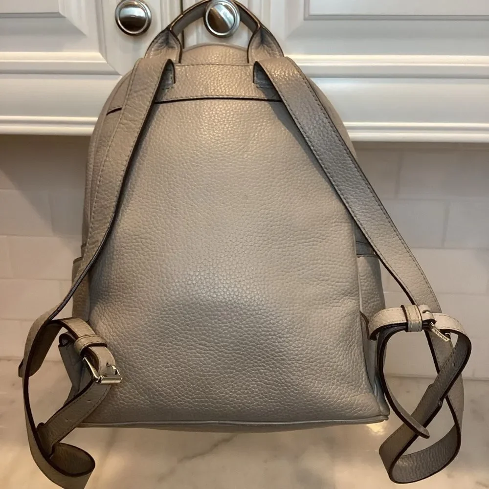Michael Kors Backpack Leather Abbey Pearl Pebbled Studded Back Pack Bag Travel